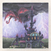 ドラゴンキャスルアート ガラスコースター (正面)