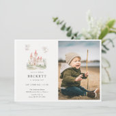 ドラゴンキャッスルテーマバースデーパーティー写真 招待状 (スタンド正面)