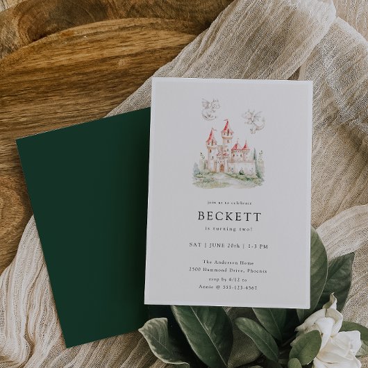 ドラゴンキャッスルテーマバースデーパーティー 招待状