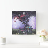 ドラゴンキャッスル スクエア壁時計 (ホーム)