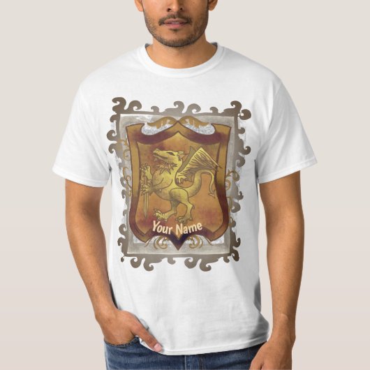 ドラゴンクエスト シールド 姓 Tシャツ (正面)