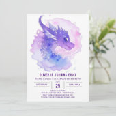 ドラゴンクブズウォーターカラー誕生日 招待状 (スタンド正面)