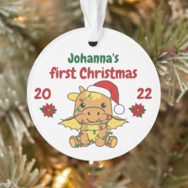 ドラゴンクリスマスバビーズ初めてのクリスマス オーナメント