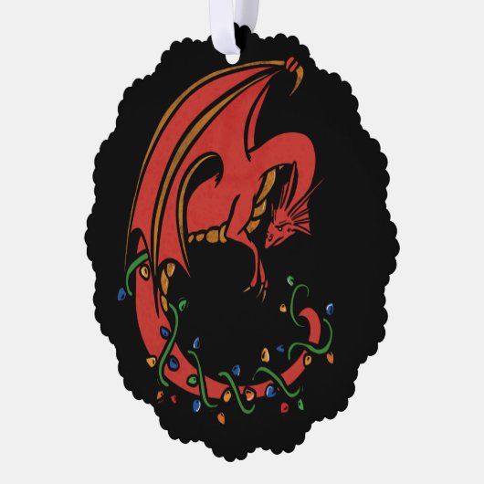 ドラゴンクリスマス オーナメントカード (左)