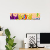 ドラゴンクレストかわいい漫画ドラゴンズワールド ポスター (ホームオフィス)