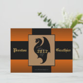 ドラゴンクレストオレンジシニア卒業招待状 招待状 (スタンド正面)