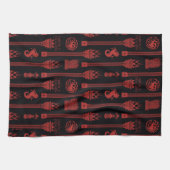 ドラゴンクレストパターンの家 キッチンタオル (横)