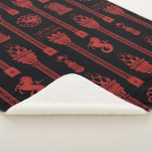 ドラゴンクレストパターンの家 シェルパブランケット (3/4)