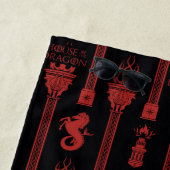 ドラゴンクレストパターンの家 ビーチタオル (インサイチュ)