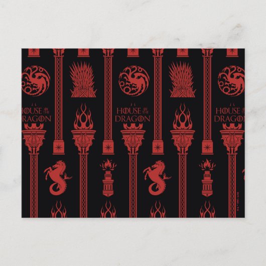ドラゴンクレストパターンの家 ポストカード (正面)