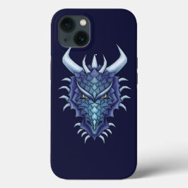 ドラゴンクールアート – パープルブルーマジカルドラゴンヘッド iPhone 13ケース