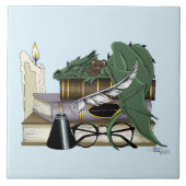 ドラゴングリーンの眠る本 タイル (正面)