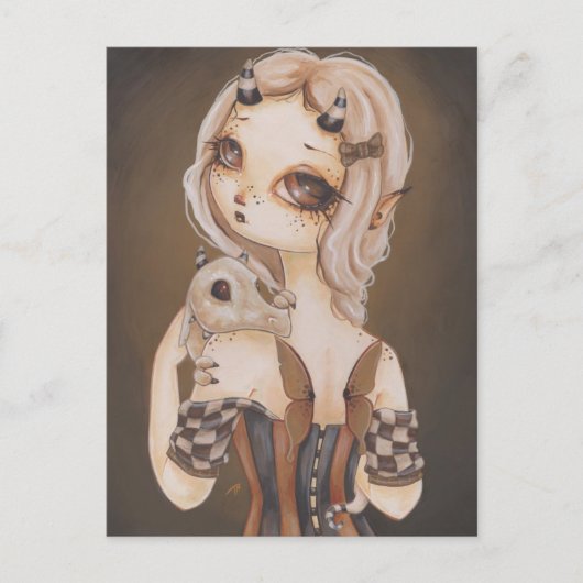 ドラゴンゴシック様式の妖精ファンタジー絵葉書 ポストカード (正面)