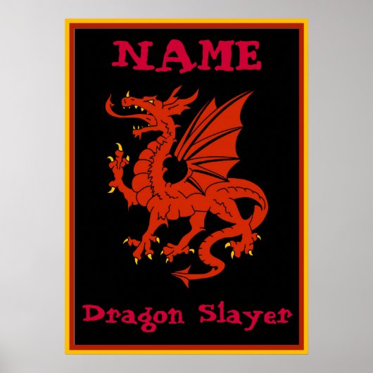 ドラゴンサイン編集文字 ポスター (正面)