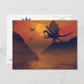 ドラゴンサンセットポストカード ポストカード (正面/裏面)