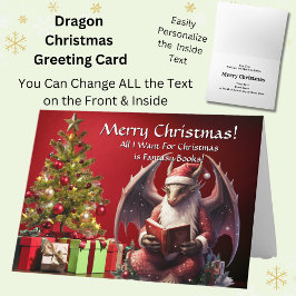 ドラゴンサン読タの本メリークリスマス カード