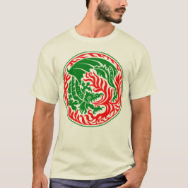 ドラゴンサークル – 赤い火と緑 Tシャツ