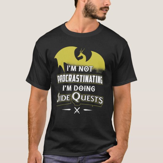 ドラゴンシャツ俺は先延ばししてないシドをやってる Tシャツ (正面)