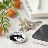 ドラゴンシルエットキーチェーン キーホルダー (側面)