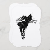 ドラゴンシルエットスピリットアニマルエンブレムカード 招待状 (正面/裏面)