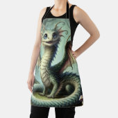 ドラゴンジャバーウォッキーかわいいファンタジークリーチャー芸術 エプロン (インサイチュ)