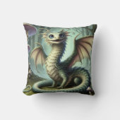 ドラゴンジャバーウォッキーかわいいファンタジークリーチャー芸術 クッション (正面)