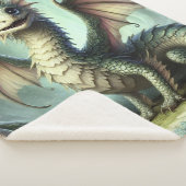 ドラゴンジャバーウォッキーかわいいファンタジークリーチャー芸術 シェルパブランケット (3/4)