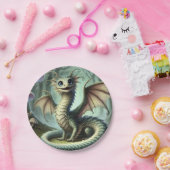 ドラゴンジャバーウォッキーかわいいファンタジークリーチャー芸術 ペーパープレート (パーティー)