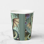 ドラゴンジャバーウォッキーかわいいファンタジークリーチャー芸術 紙コップ (右)