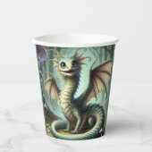 ドラゴンジャバーウォッキーかわいいファンタジークリーチャー芸術 紙コップ (正面)