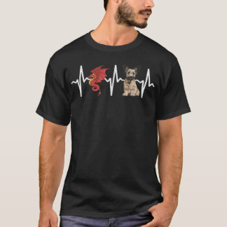 ドラゴンスカイテリアハートビートドッグラバー Tシャツ