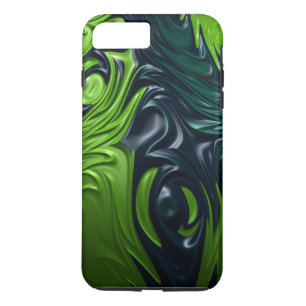 ドラゴンスキンブルーグリーンアーマースタイルフラクタルアート iPhone 8 PLUS/7 PLUSケース