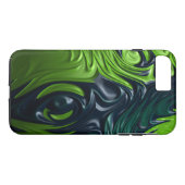 ドラゴンスキンブルーグリーンアーマースタイルフラクタルアート Case-Mate iPhoneケース (裏面(横))