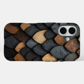 ドラゴンスケールのテクスチャー電話ケース Case-Mate iPhoneケース (裏面 (横))