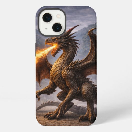 ドラゴンスケール柄フォンケース iPhoneケース (裏面)