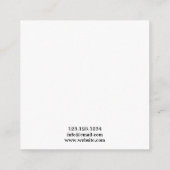 ドラゴンスタイリッシュフローラ赤と白タトゥーアーティスト スクエア名刺 (裏面)