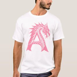 ドラゴンスタイルのレターA、ドラゴンアルファベット、モノグラム Tシャツ