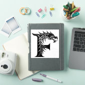 ドラゴンスタイルの文字F、ドラゴンアルファベット、モノグラム シール (iPadカバー)
