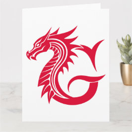 ドラゴンスタイルの文字G、ドラゴンアルファベット、モノグラム カード