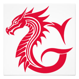 ドラゴンスタイルの文字G、ドラゴンアルファベット、モノグラム フォトプリント