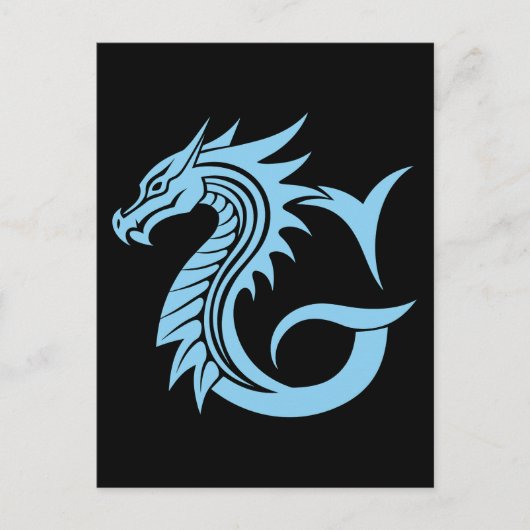 ドラゴンスタイルの文字G、ドラゴンアルファベット、モノグラム ポストカード (正面)
