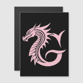 ドラゴンスタイルの文字G、ドラゴンアルファベット、モノグラム マグネット招待状