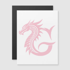 ドラゴンスタイルの文字G、ドラゴンアルファベット、モノグラム マグネット招待状