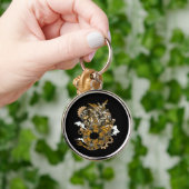 ドラゴンスチームパンクアート キーホルダー (手)