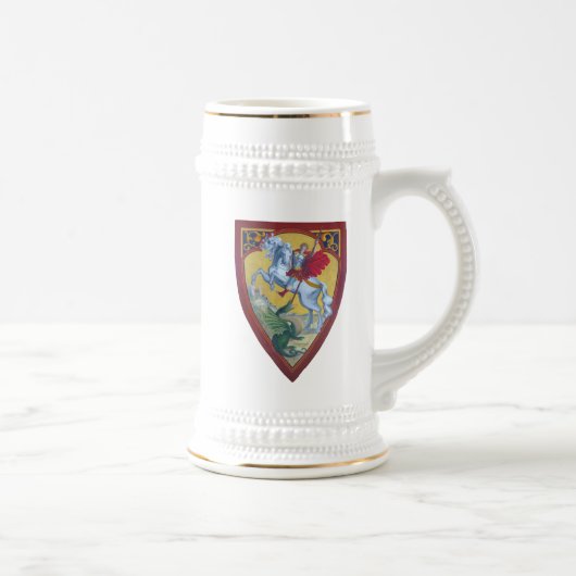 ドラゴンステインを殺害するセントジョージ ビールジョッキ (右)