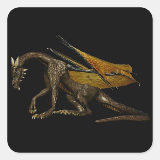 ドラゴンステッカー スクエアシール (正面)