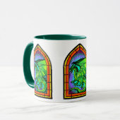 ドラゴンステンドグラス窓マグカップ マグカップ (正面左)