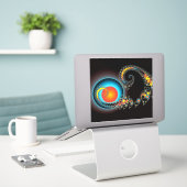 ドラゴンスパイラルフラクタルスパイラル シール (デスク上のノートパソコン)