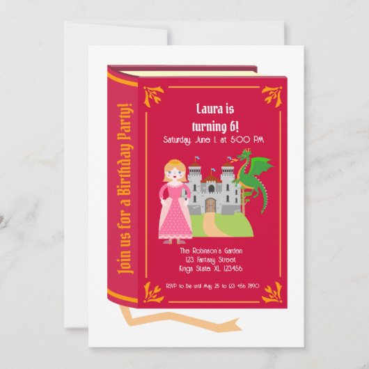 ドラゴンスレイヤナイトストーリーバースデーパーティー 招待状 (正面)