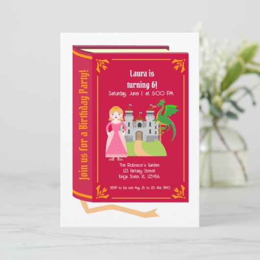 ドラゴンスレイヤナイトストーリーバースデーパーティー 招待状 (スタンド正面)